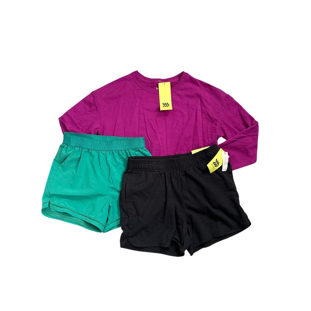 NWT All in motion, sweatshirt‎ and shorts, girls size 10/12